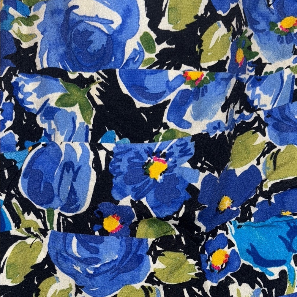 Zara Blue Floral Mini Skirt - Picture 5 of 8